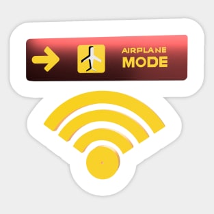 Airplane Mode 3D Sticker